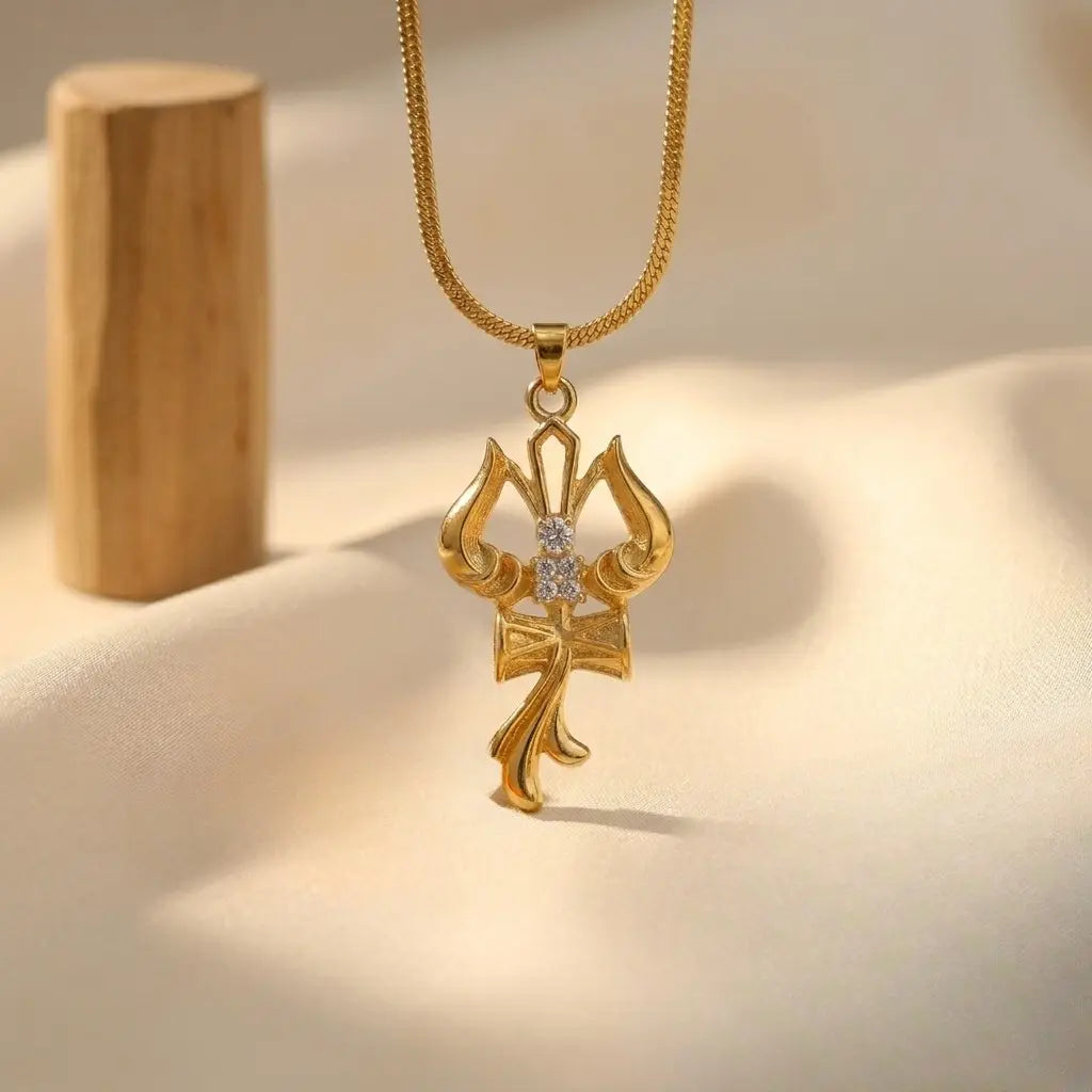 Trishul Om Damru Pendant with Chain | Power of Mahadev