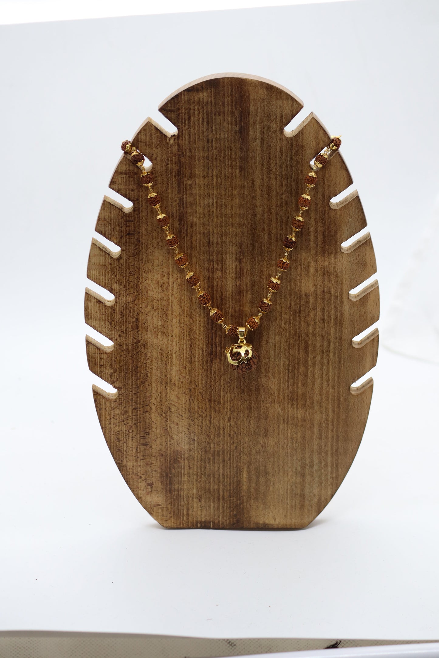 Gold Plated Shree Om Rudraksha Mala