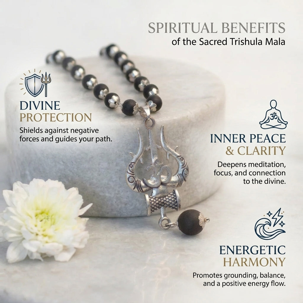 Karungali Mala with Om Shiva Pendant — Strength of Mahadev