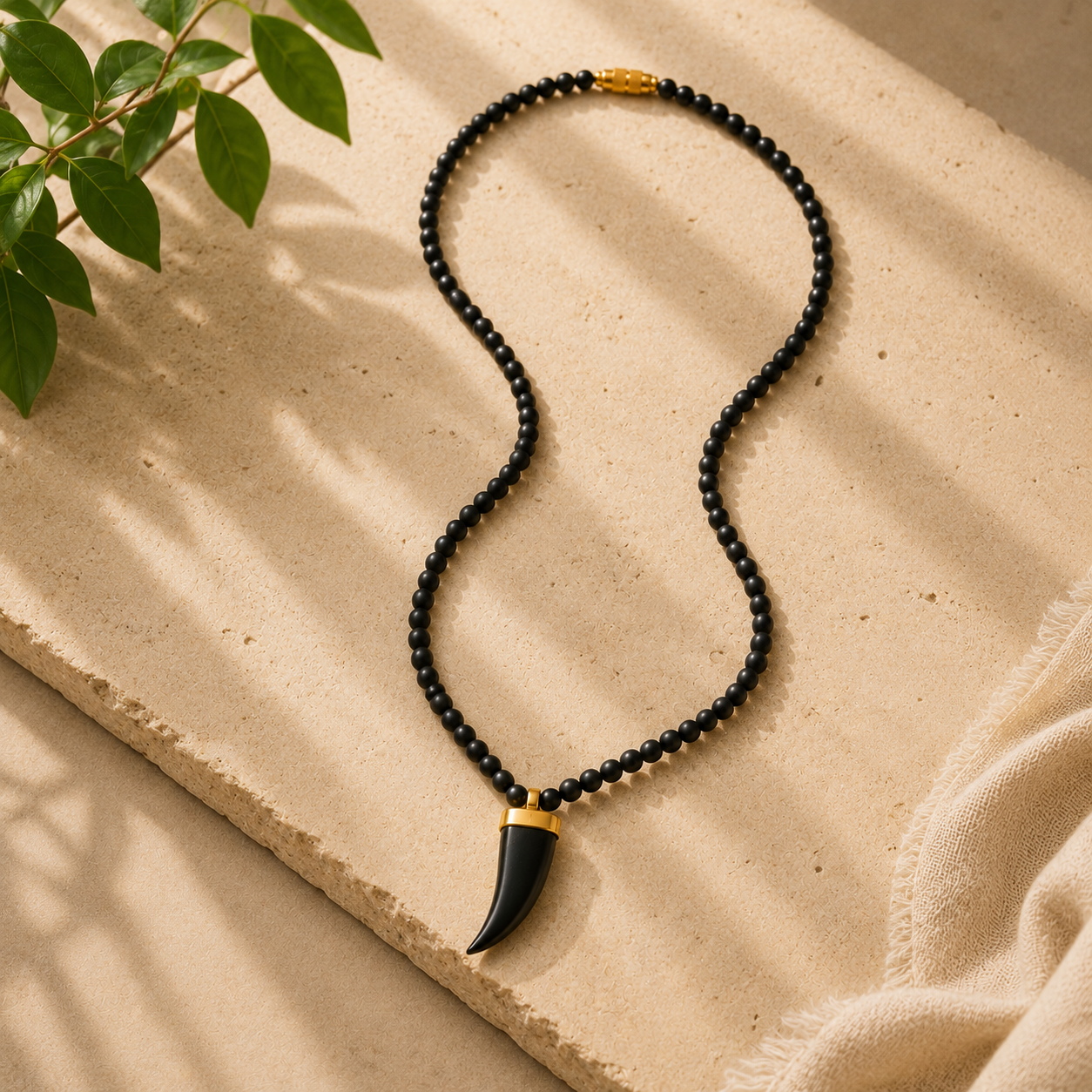 Karungali Teeth Necklace for Men & Women | Natural Ebony Wood Pendant