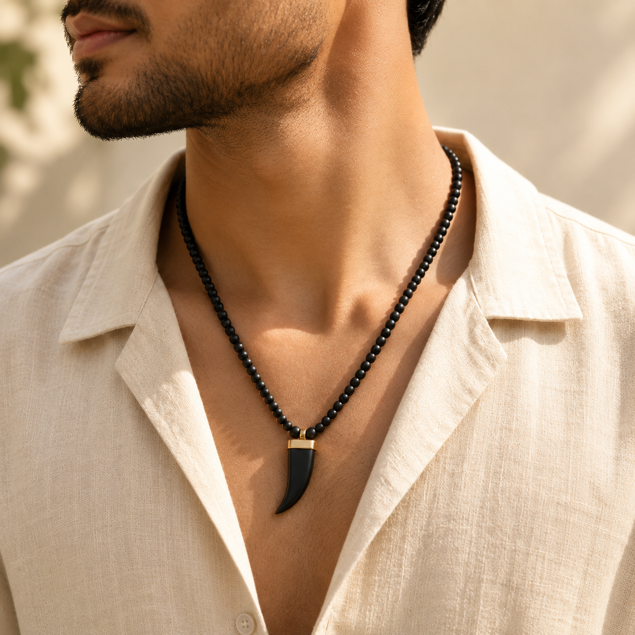 Karungali Teeth Necklace for Men & Women | Natural Ebony Wood Pendant