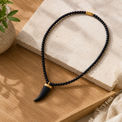 Karungali Teeth Necklace for Men & Women | Natural Ebony Wood Pendant