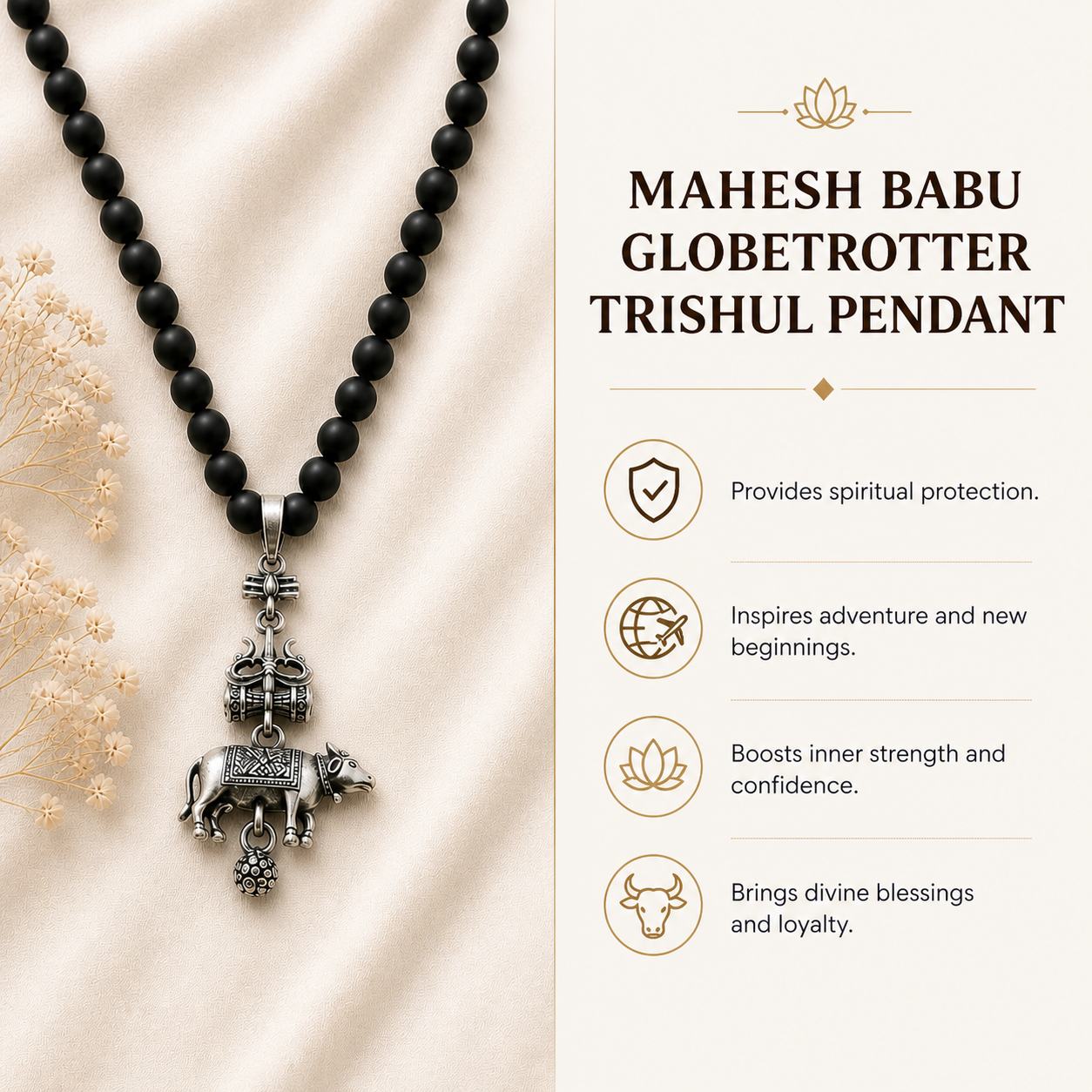 Mahesh Babu Trishul Pendant | Globetrotter Style