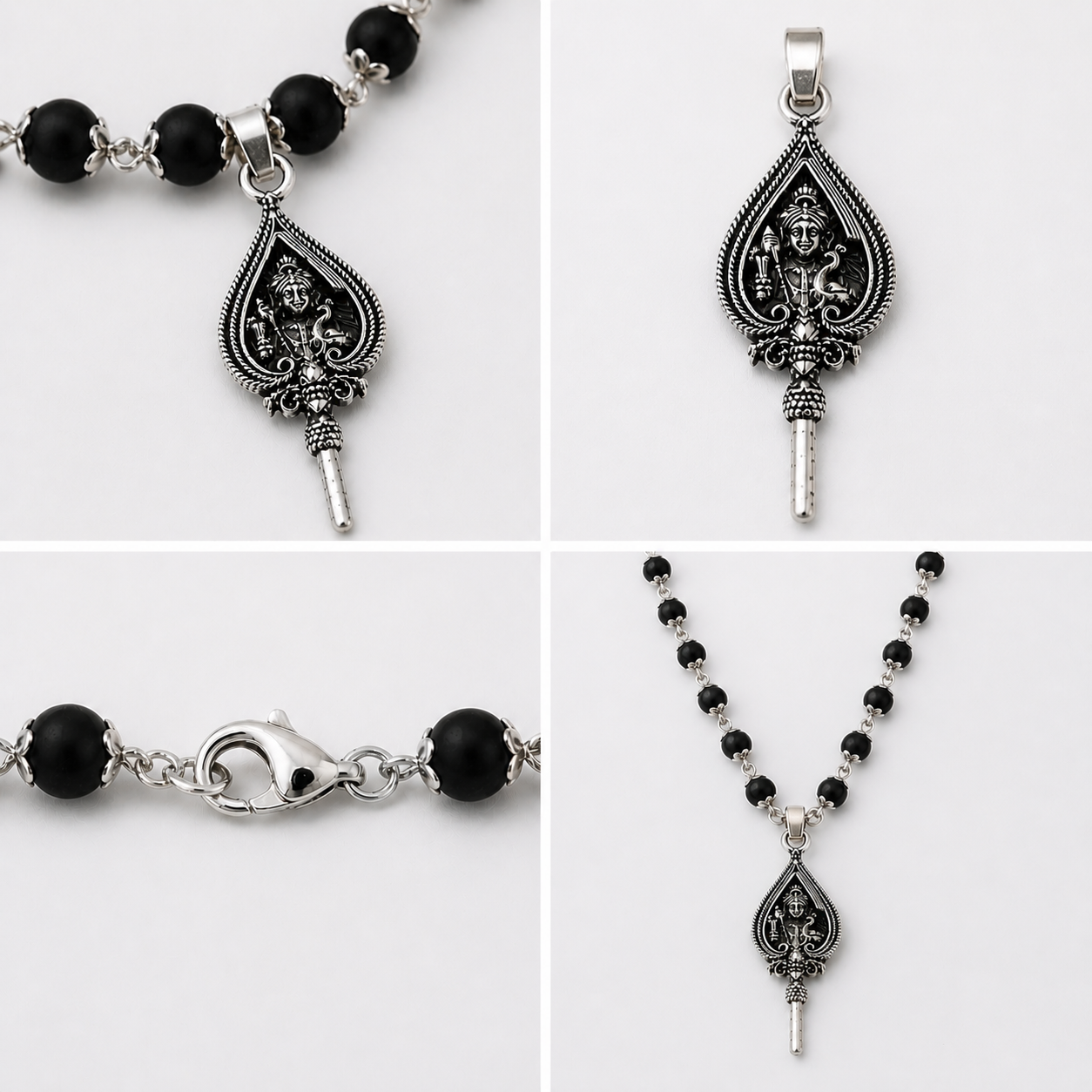 Karungali Mala with Murugan Vel Pendant | Spiritual Strength