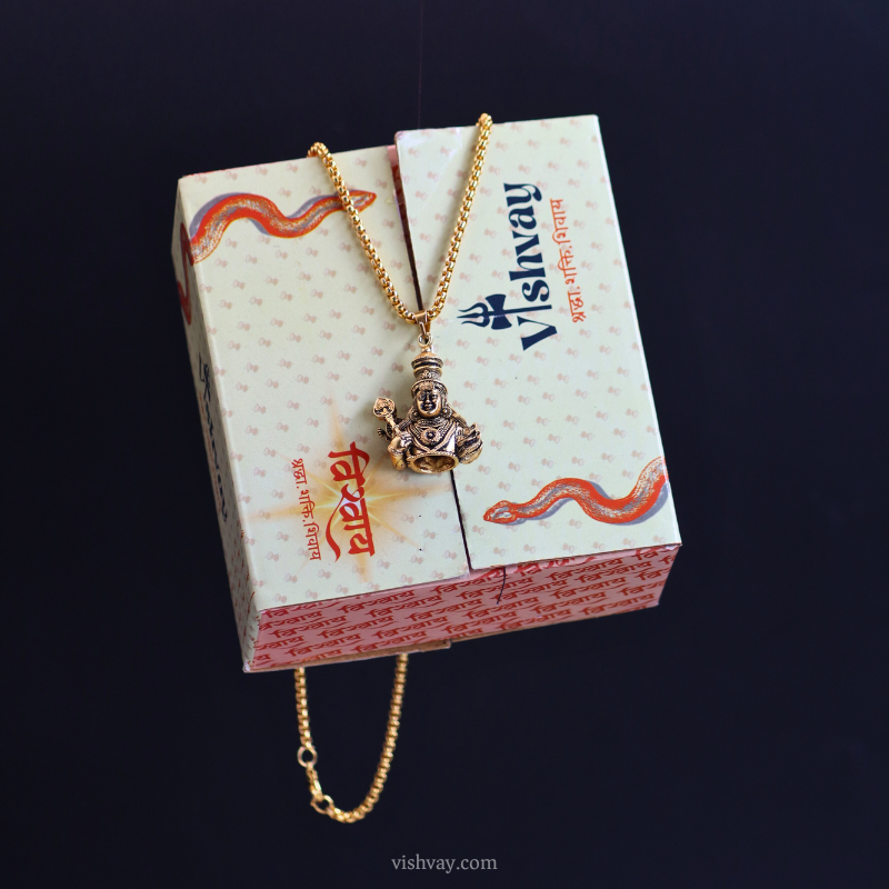 Golden Tirupati Balaji Murugan Pendant