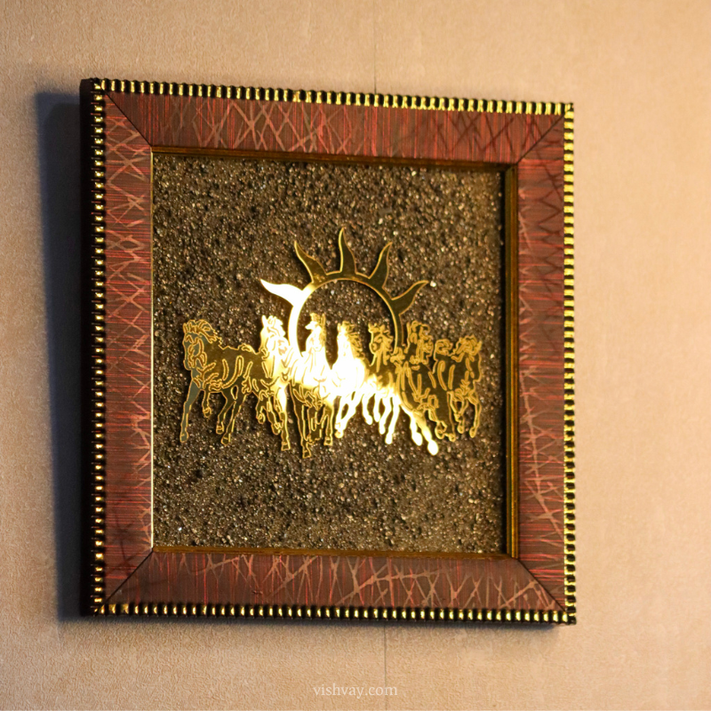 7 Horses on Raw Pyrite Frame | Speed, Success & Prosperity