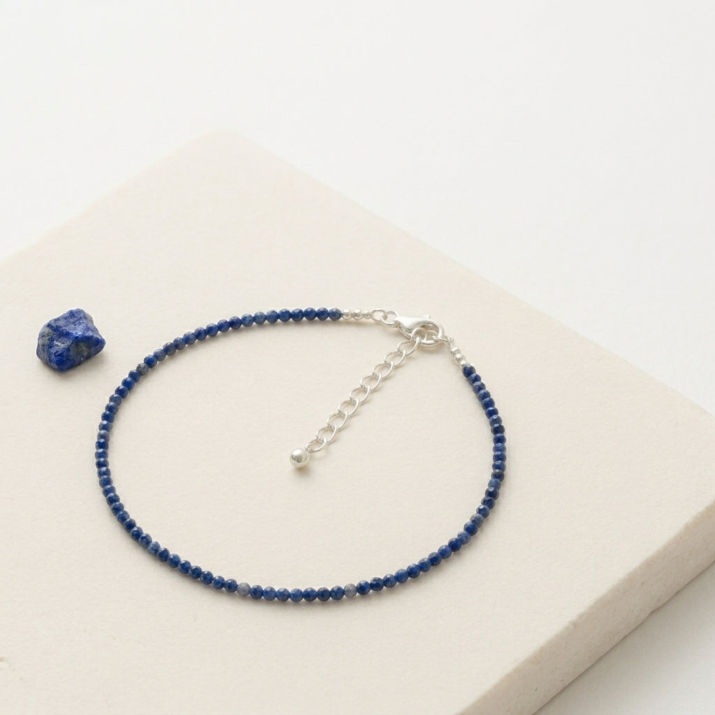 Natural Lapis Lazuli Anklet | Wisdom, Truth &amp; Inner Power