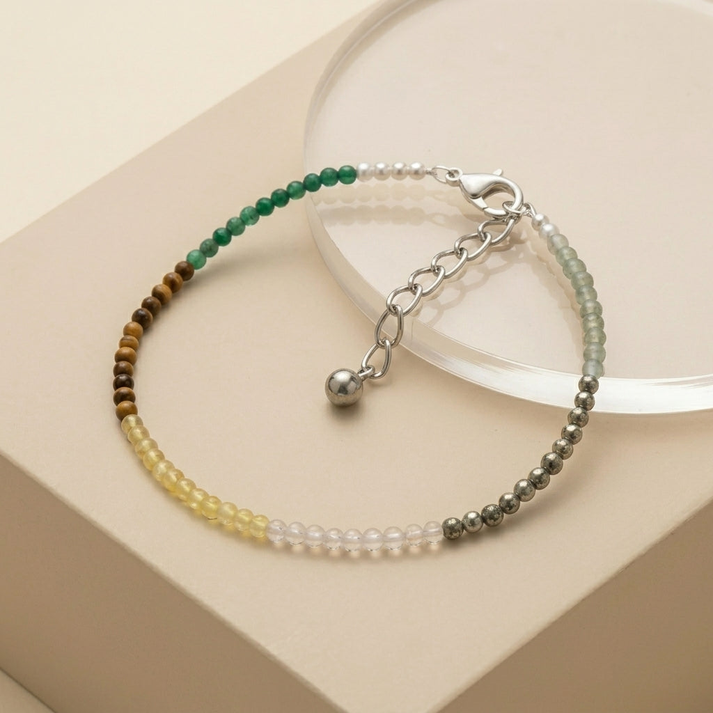 Dhanyog Gemstone Anklet | Prosperity & Wealth Attraction