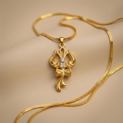 Trishul Om Damru Pendant with Chain | Power of Mahadev
