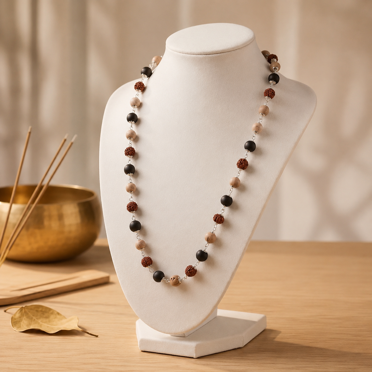 Original Rudraksh Karungali Tulsi Mala for Men & Women