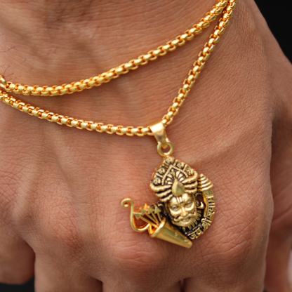 Khatu Shyam Locket With Gold Plated Chain