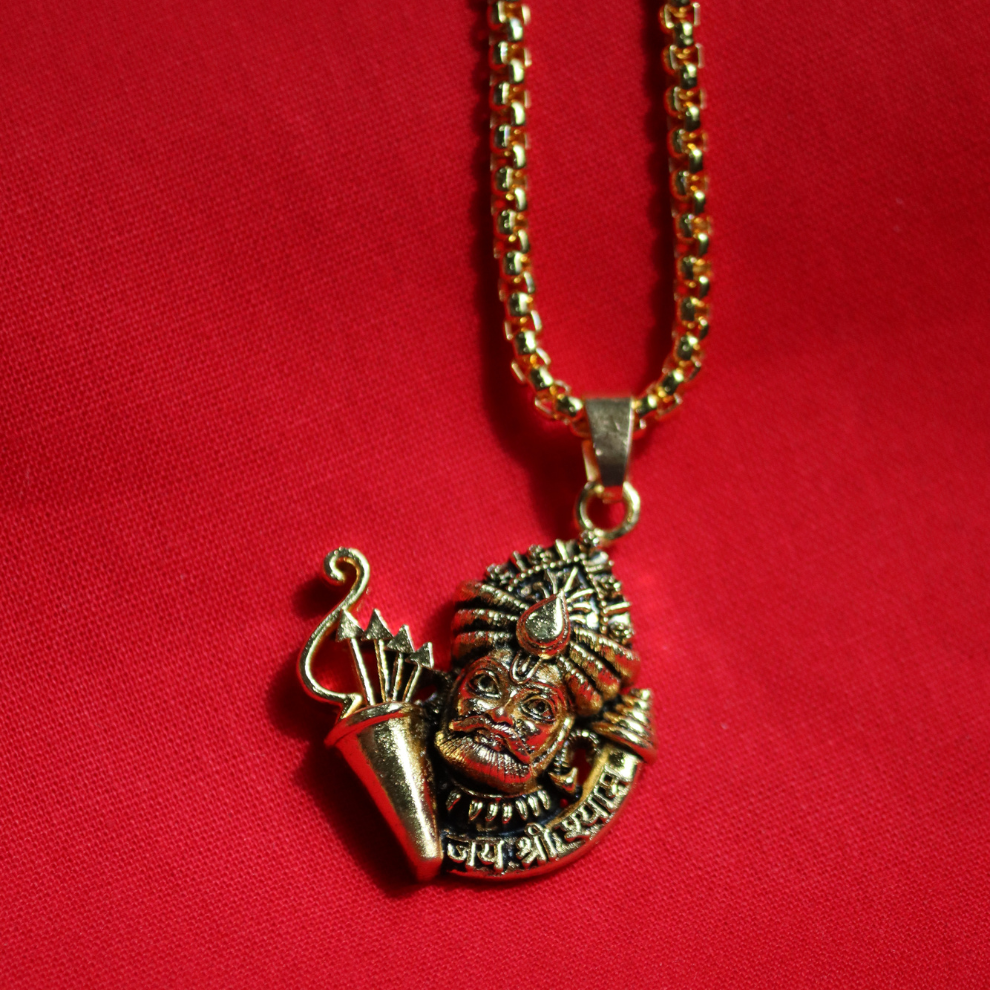 Khatu Shyam Locket With Gold Plated Chain