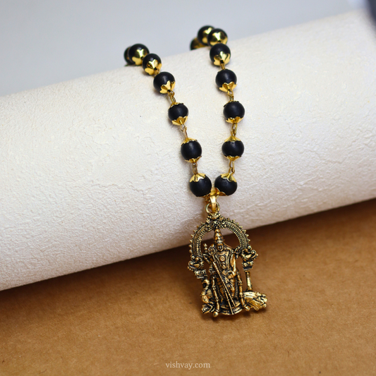 Golden Karungali Mala with Murgan Pendant
