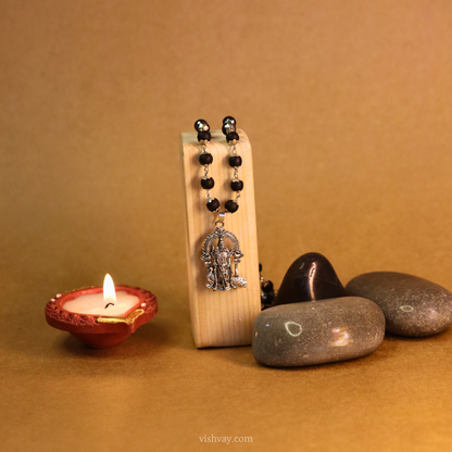 Karungali Malai with Silver Murugan Pendant