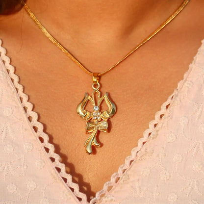 Trishul Om Damru Pendant with Chain | Power of Mahadev