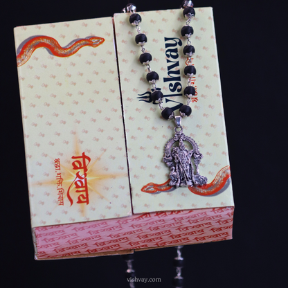 Karungali Malai with Silver Murugan Pendant