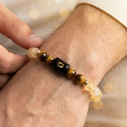 Pisces (मीन) Zodiac Bracelet with FREE Raw Selenite Plate