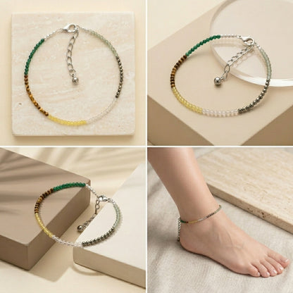 Dhanyog Gemstone Anklet | Prosperity & Wealth Attraction
