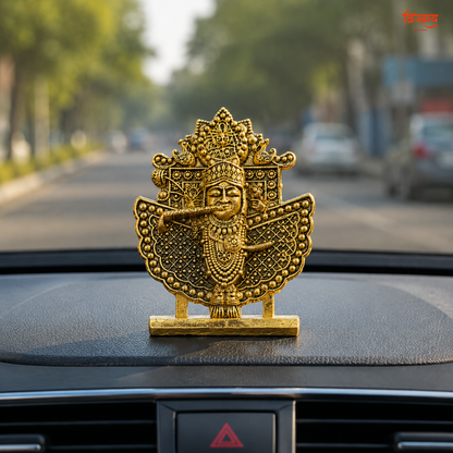 Siddh Sanwariya Seth Ji Golden-Finished Metal Idol