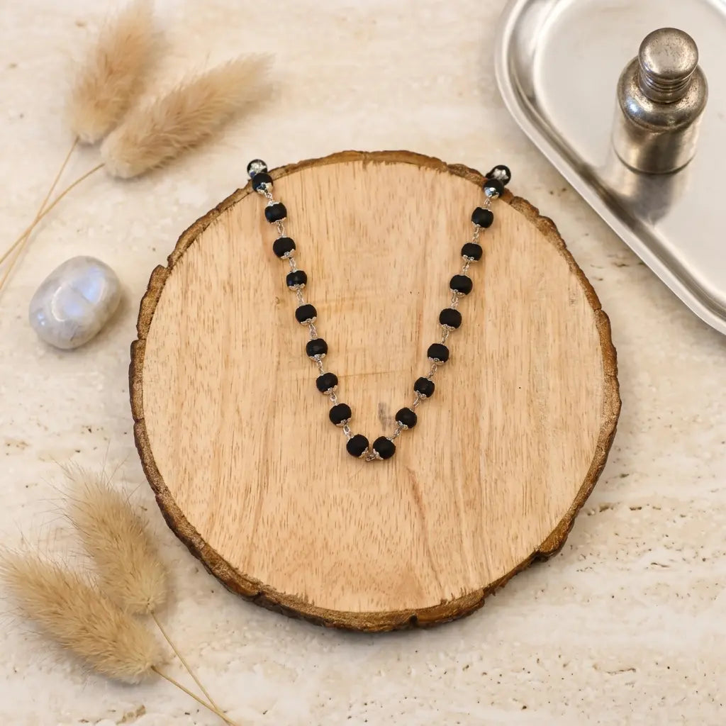 Ebony Wood Karungali Mala – Silver Plated | Buy 1 Get 2 Free
