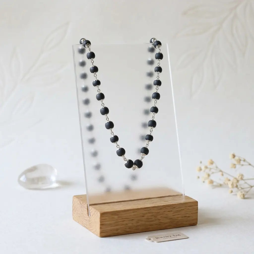 Ebony Wood Karungali Mala – Silver Plated | Buy 1 Get 2 Free