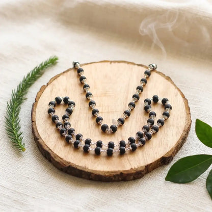 Ebony Wood Karungali Mala – Silver Plated | Buy 1 Get 2 Free
