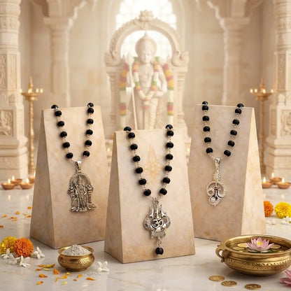 Premium Karungali Mala & Silver Locket Combo | (Buy 1 Get 2 Free)