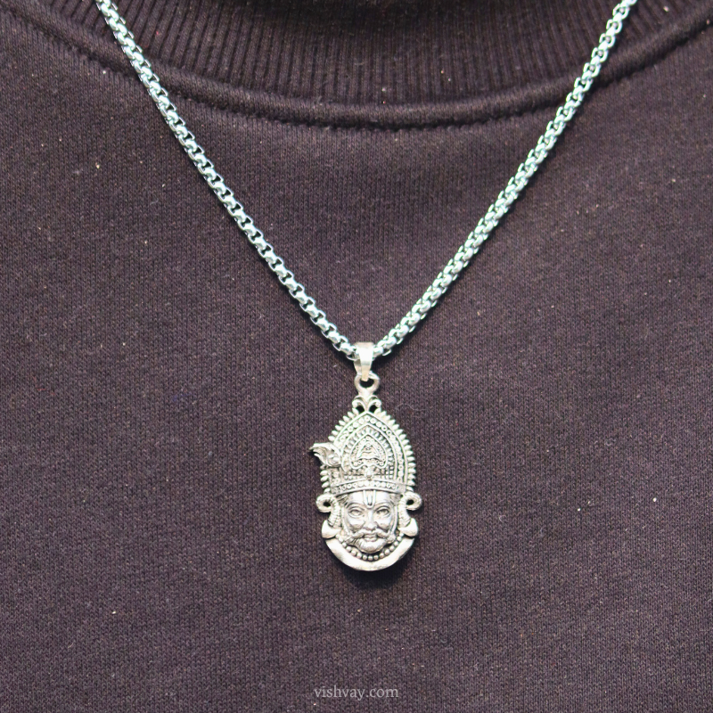 Khatushyam Locket with Silver Plated Chain