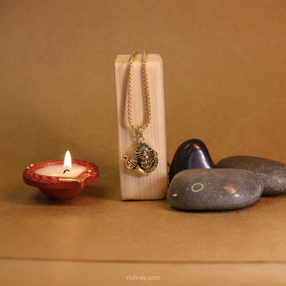 Khatushyam Locket with Gold Plated Chain