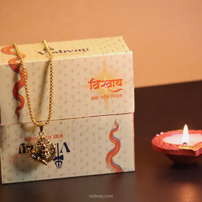 Khatushyam Locket with Gold Plated Chain