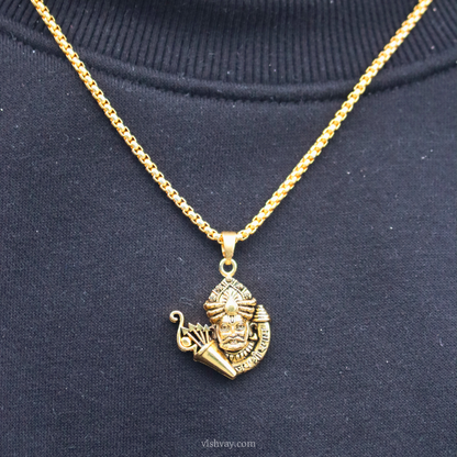 Khatushyam Locket with Gold Plated Chain