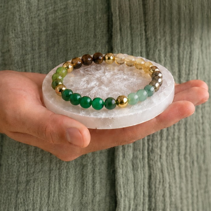 Dhanyog Bracelet with Free Raw Selenite Plate