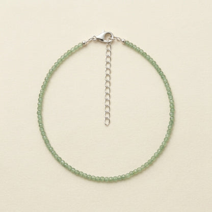 Natural Green Jade Anklet | Harmony, Balance &amp; Good Luck