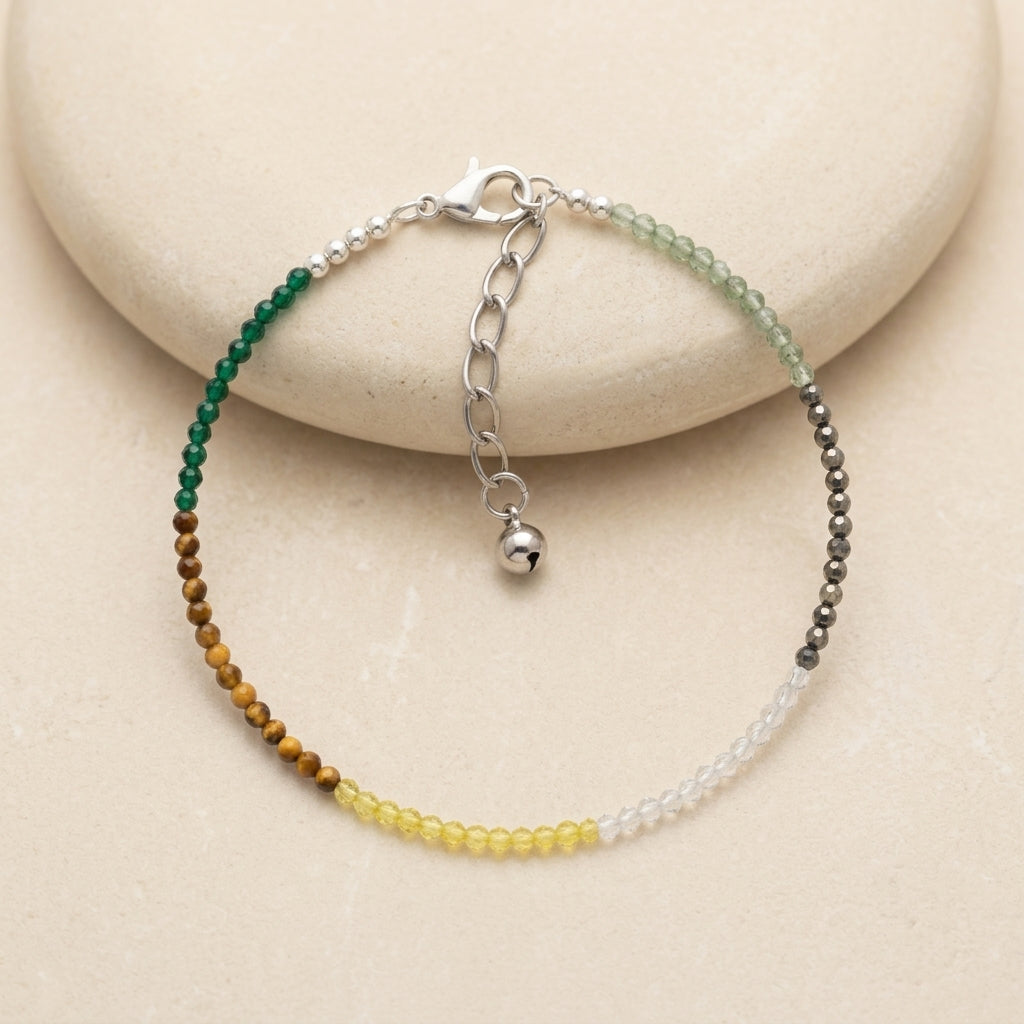 Dhanyog Gemstone Anklet | Prosperity & Wealth Attraction