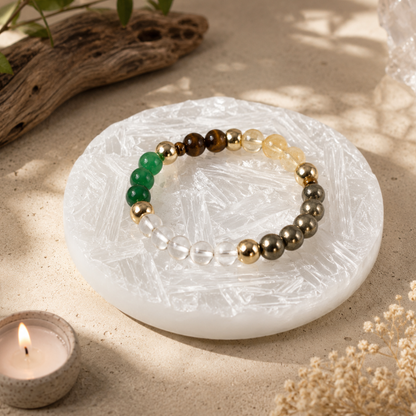 Dhanyog Bracelet with Free Raw Selenite Plate