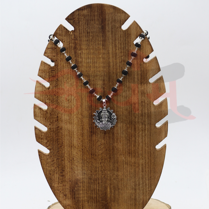 Authentic Karungali Mala with Murugan Face Pendant