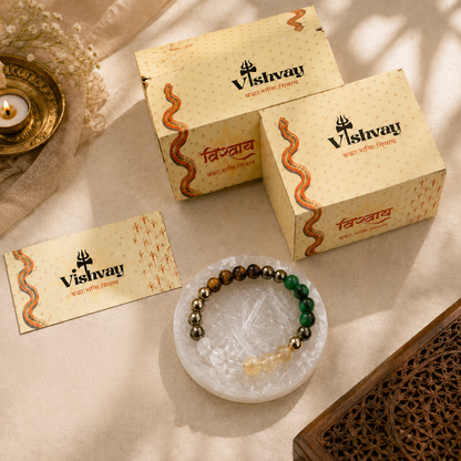 Dhanyog Bracelet with Free Raw Selenite Plate