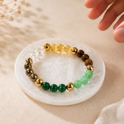 Dhanyog Bracelet with Free Raw Selenite Plate