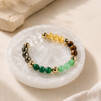 Dhanyog Bracelet with Free Raw Selenite Plate