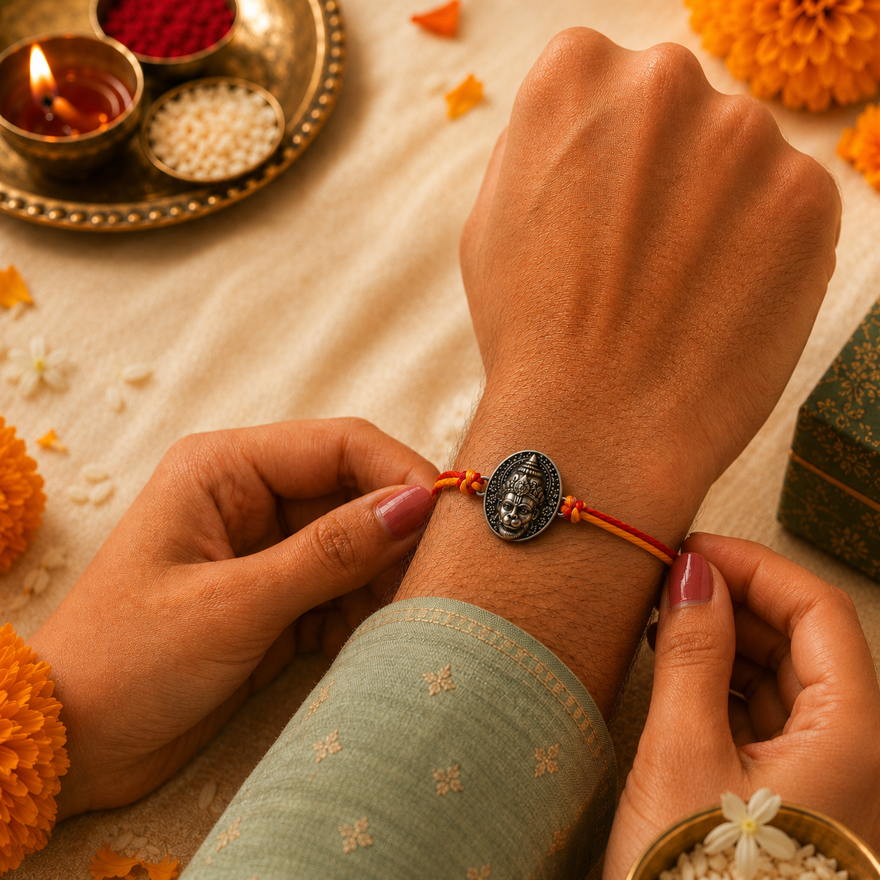 Divine Hanuman Blessings Rakhi