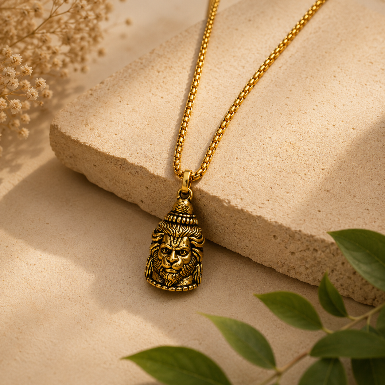 Shiv-Hanuman Pendant Set