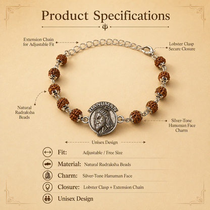 Hanuman Ji Face Bracelet