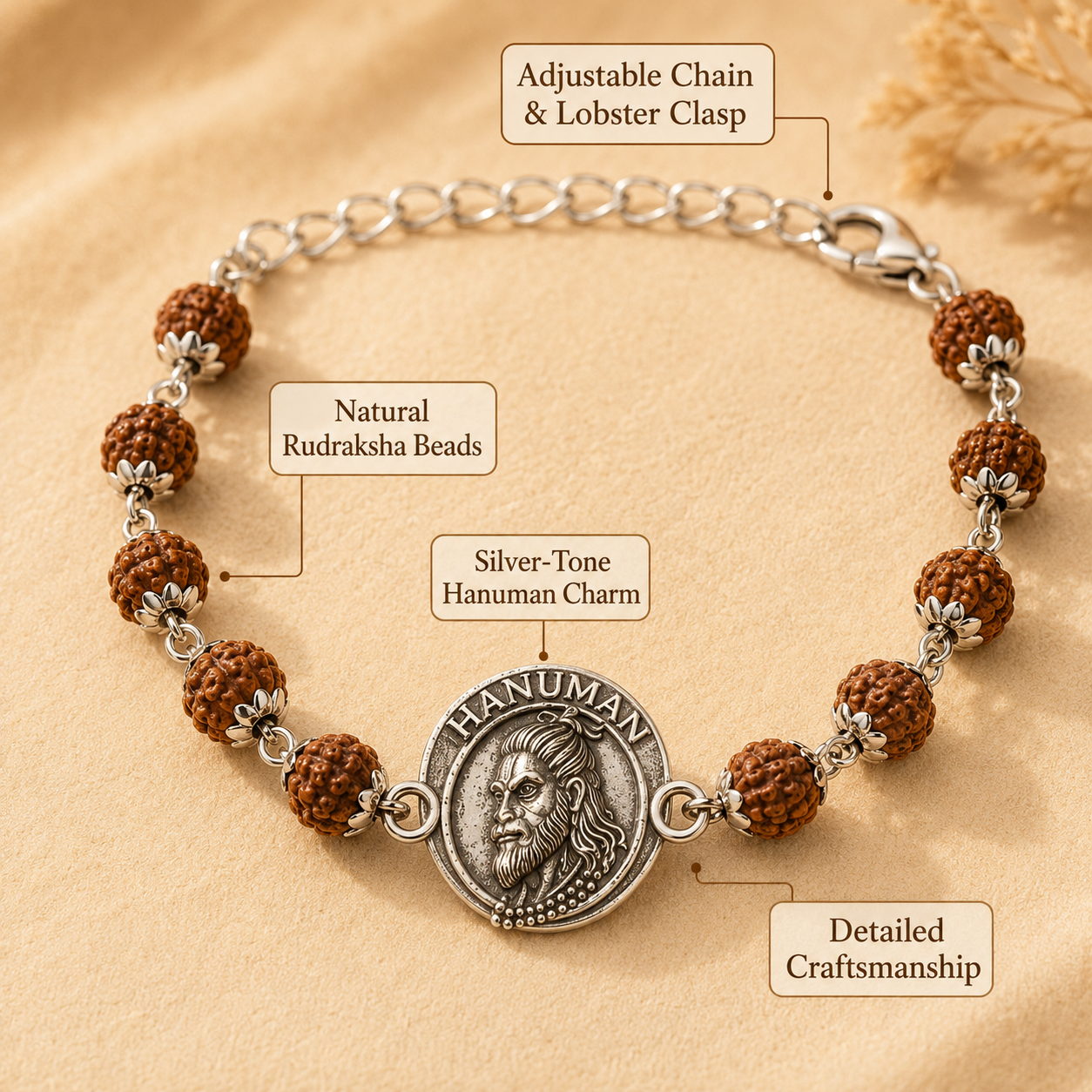 Hanuman Ji Face Bracelet