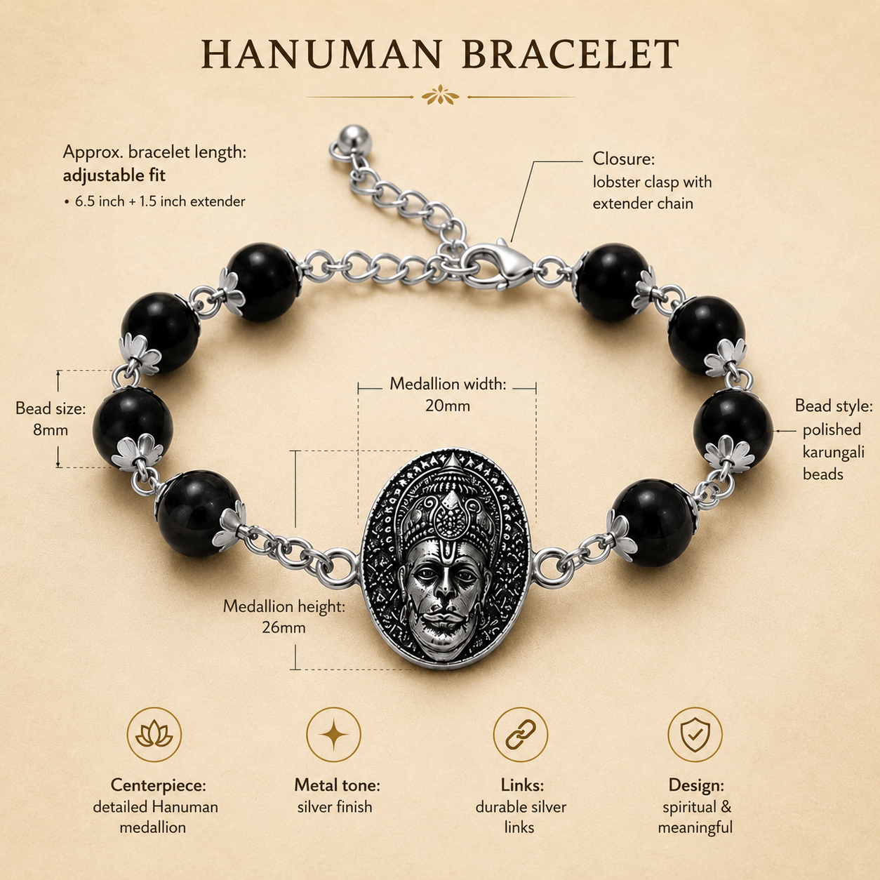 Divine Hanuman Blessings Bracelet