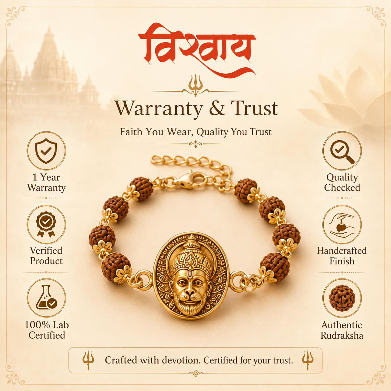 Divine Hanuman Blessings Bracelet