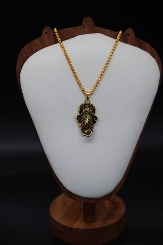 Ganesha Golden Pendant with chain