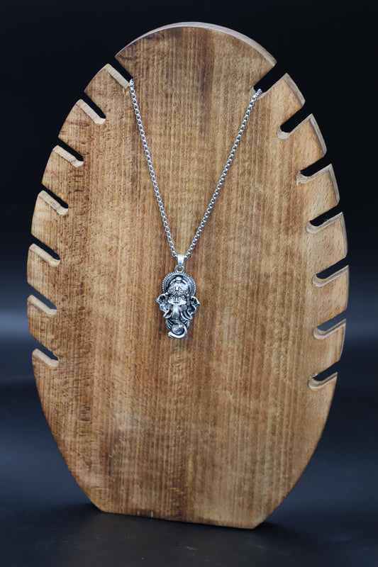 Ganesha Silver Pendant with chain