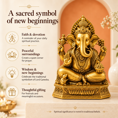 Siddhivinayak Ganesha Idol for Home, Car & Office Décor