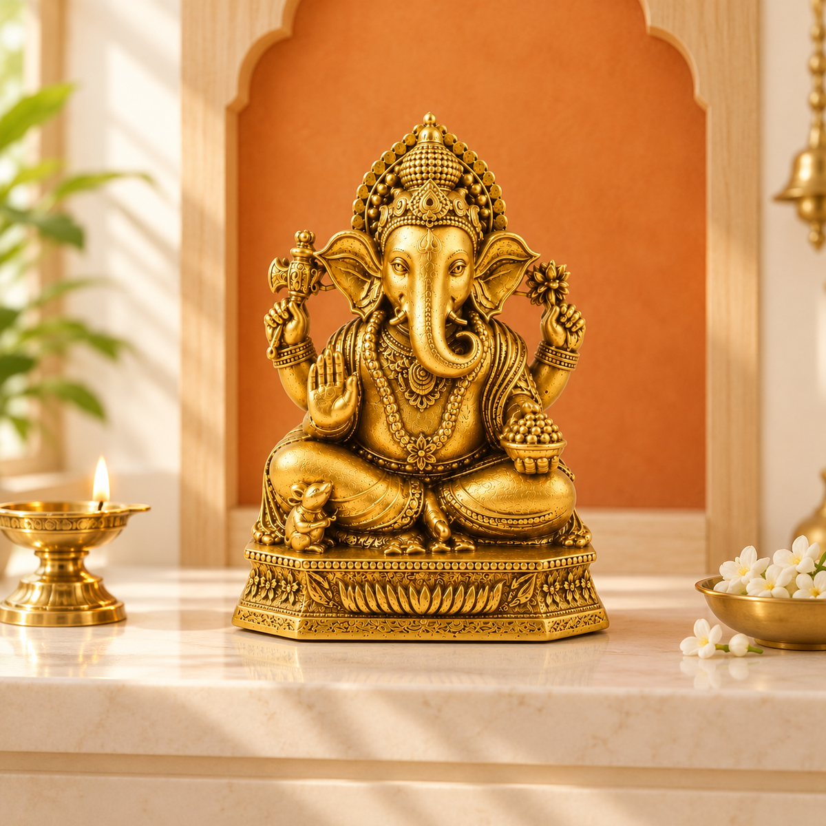 Siddhivinayak Ganesha Idol for Home, Car & Office Décor