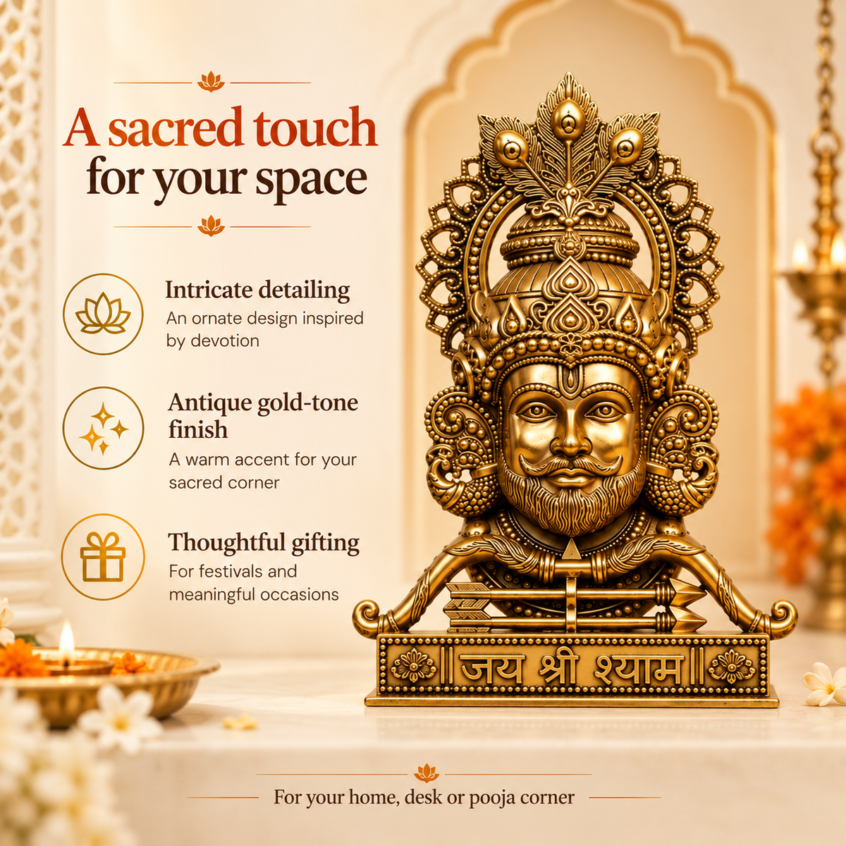 Jai Shree Shyam Idol for Home, Car & Office